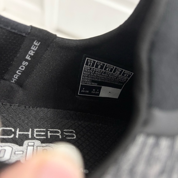 Skechers Slip Ins Hands Free Sneakers Womens 11 Black Grey Summits Shoes - Picture 6 of 7